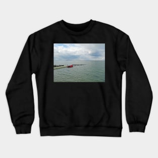 Boat at Colwell Bay Isle of Wight Crewneck Sweatshirt